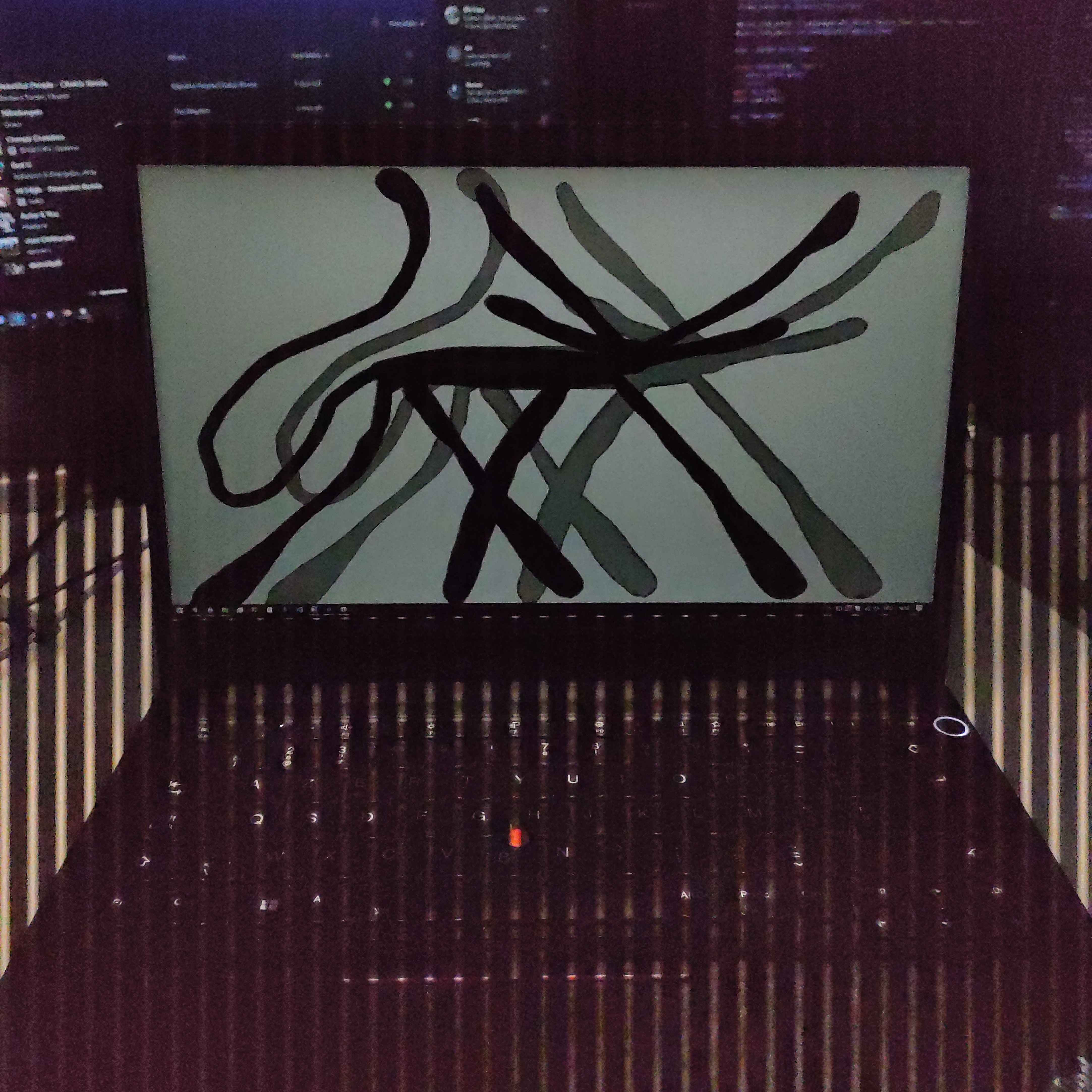 Glitchy picture of a laptop